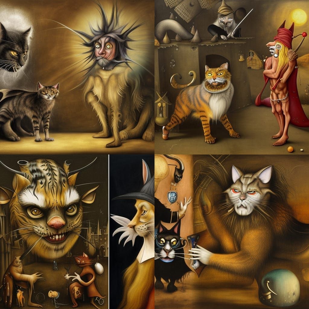 Hieronymus Bosch Jellicle Cats AI Generated Artwork NightCafe