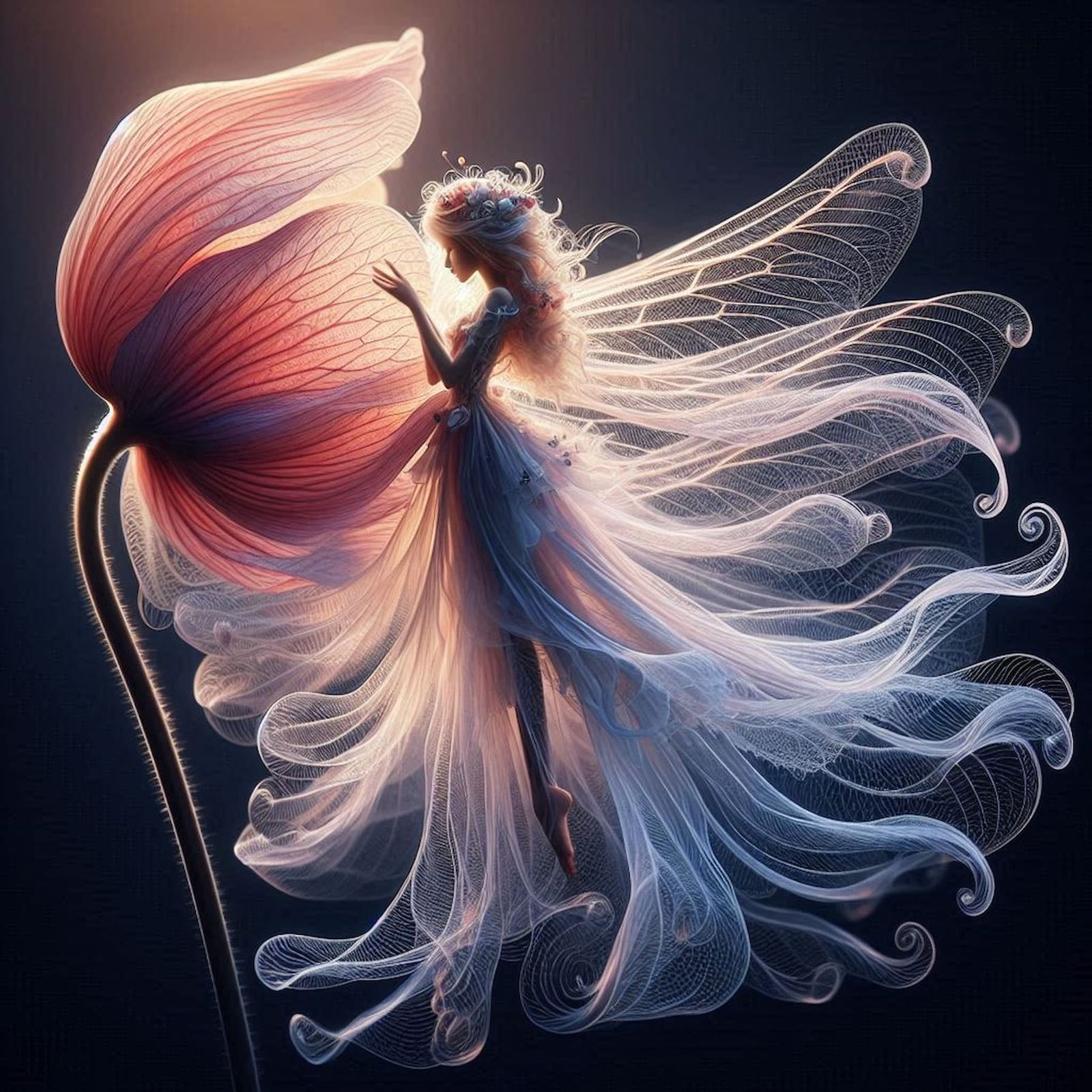 Flower and Fairy  by @Tektonten