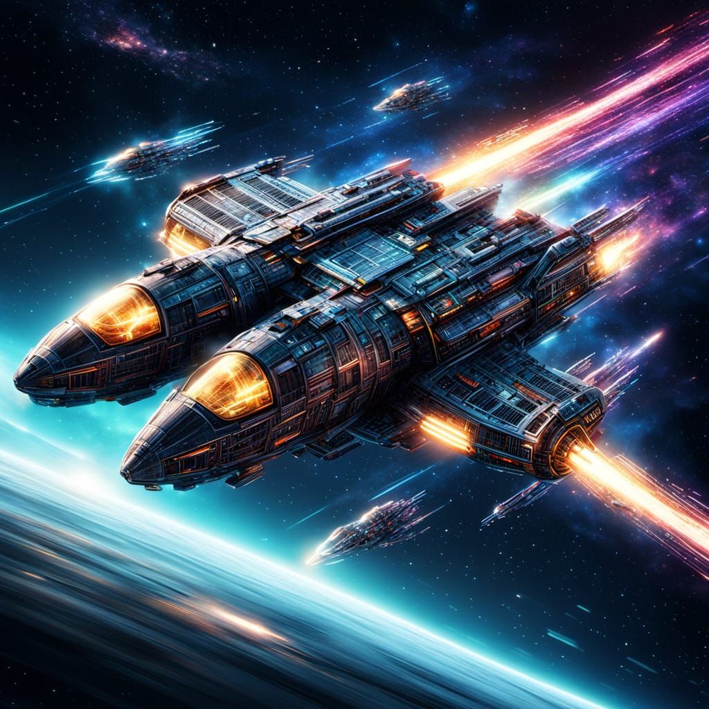 Inbound space fighter