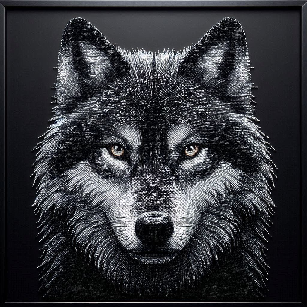 Wolf face - 5D diamond art (3)
