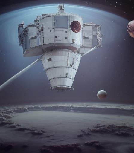 Surreal Space Station Middle Finger in Stop-Motion