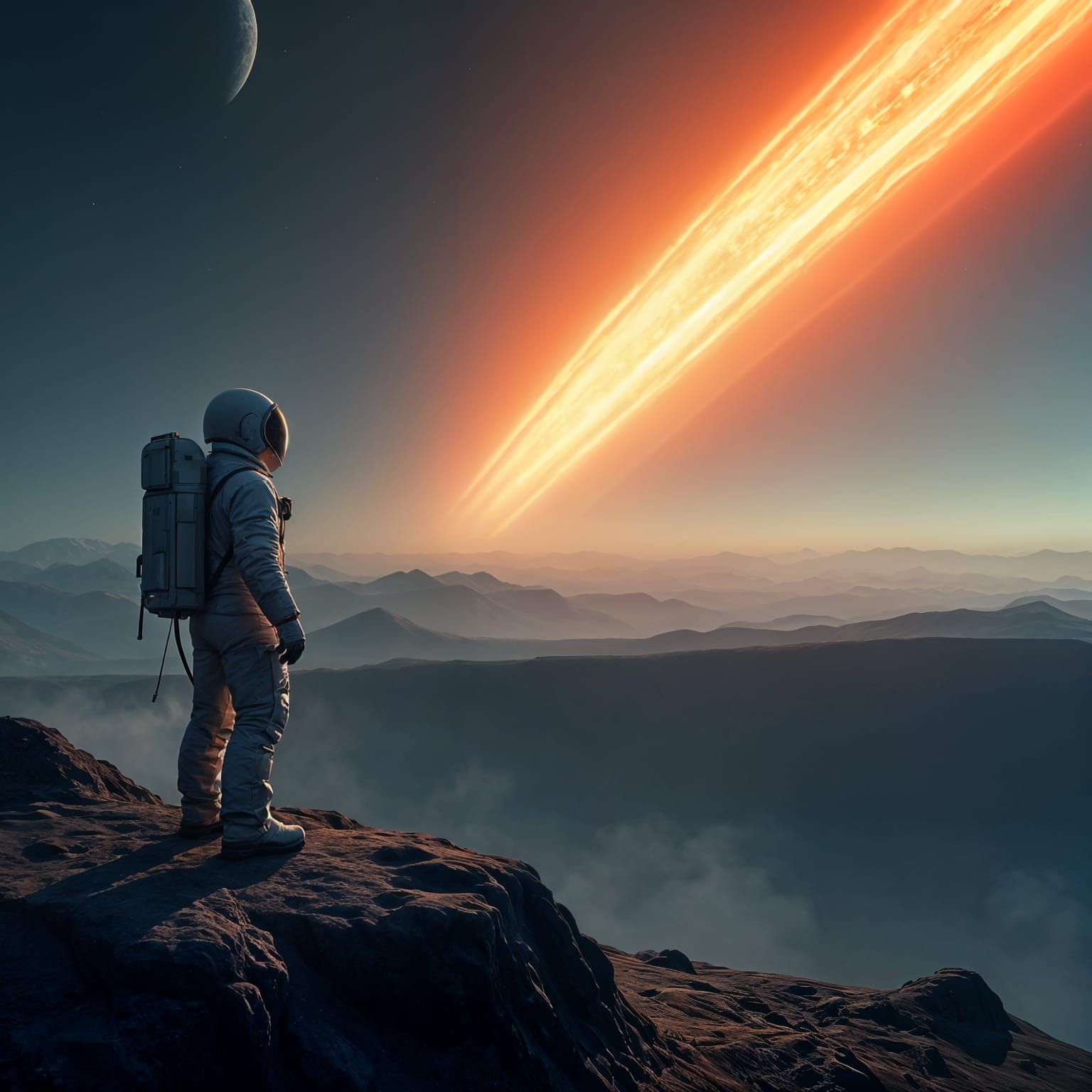 Dramatic Cinematic Still with Film Grain Effect