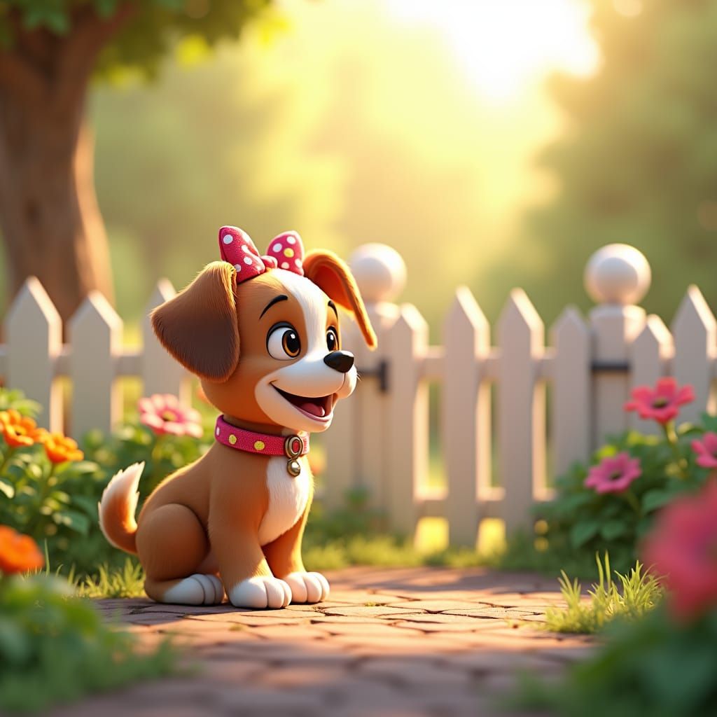 Why does my puppy like to visit her friend behind the house with the