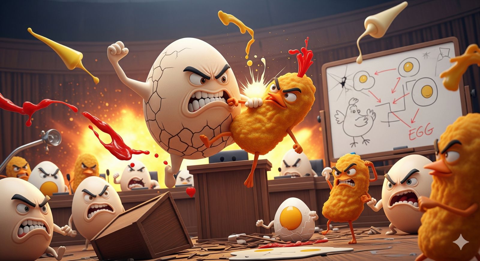 The philosophical debate escaleted quickly