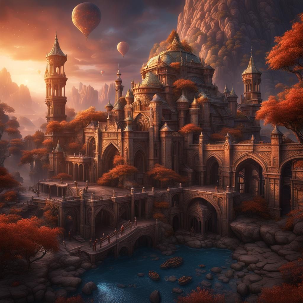 Airplane Over America: Detailed Matte Painting