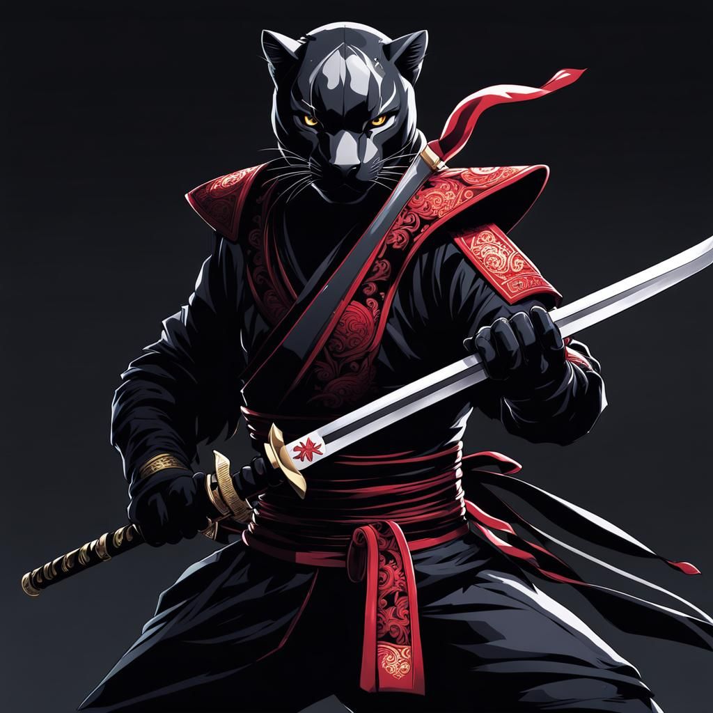 Ninja panther - AI Generated Artwork - NightCafe Creator