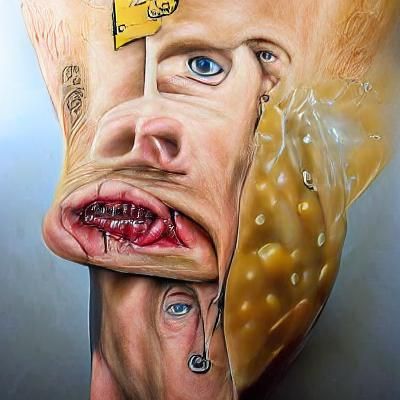 Hyperrealism scary faces 