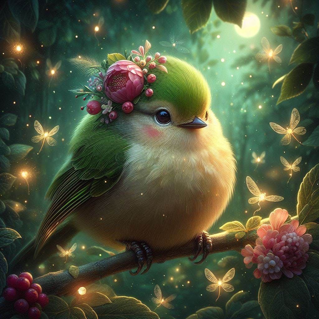 Green Plump Bird