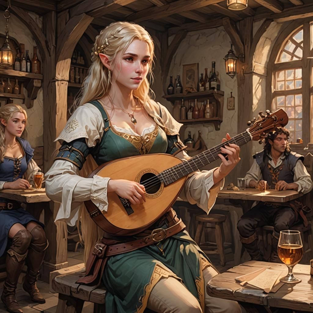 Half-Elf Tavern musician