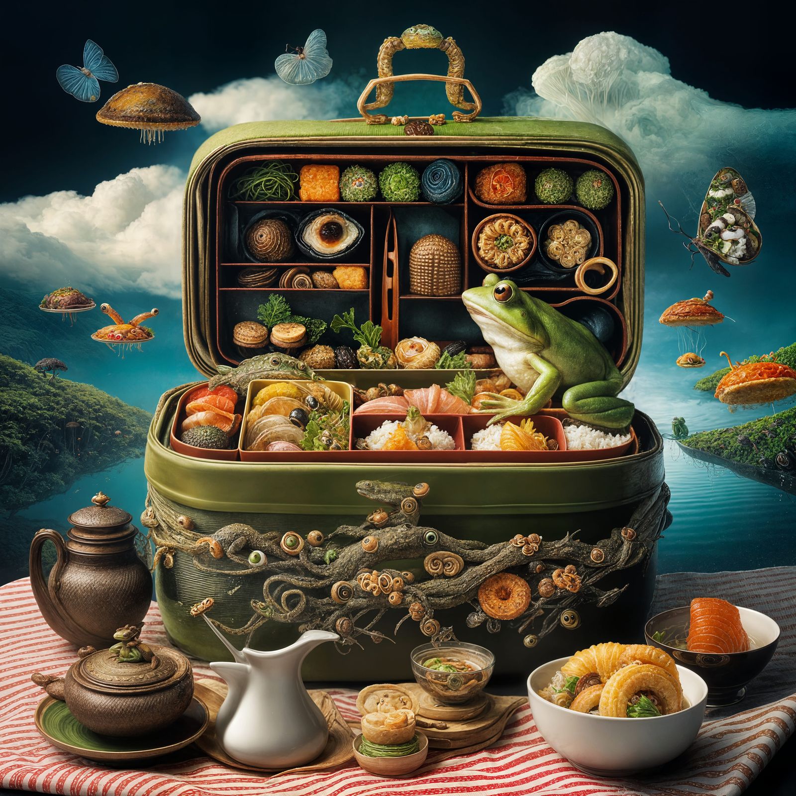 surreal bento box