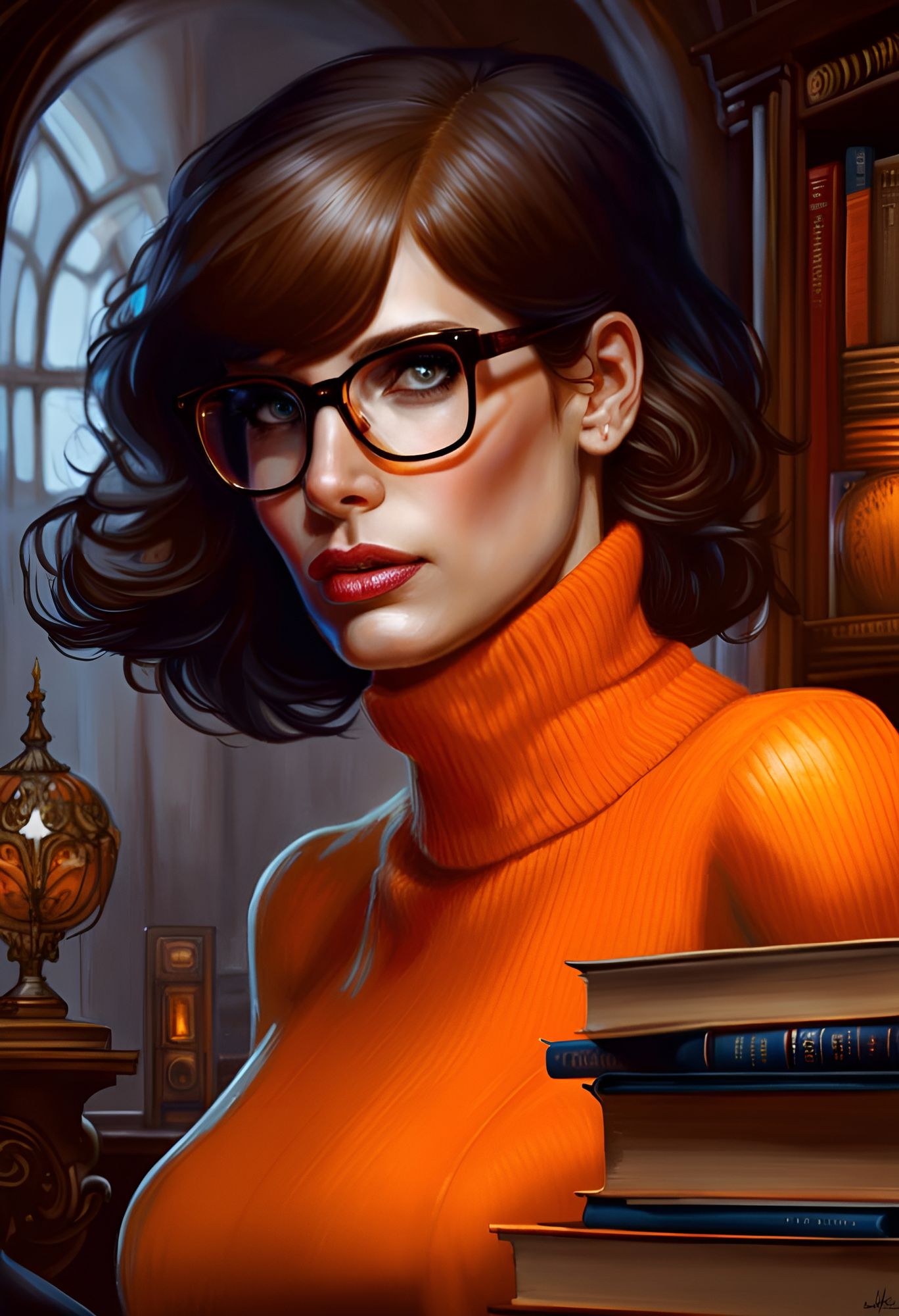 Orange sweater store velma