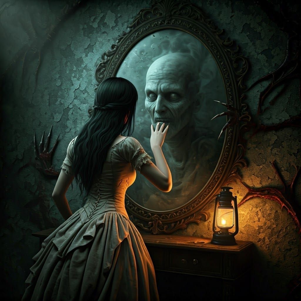 Ghost in the mirror  by @Sarati
