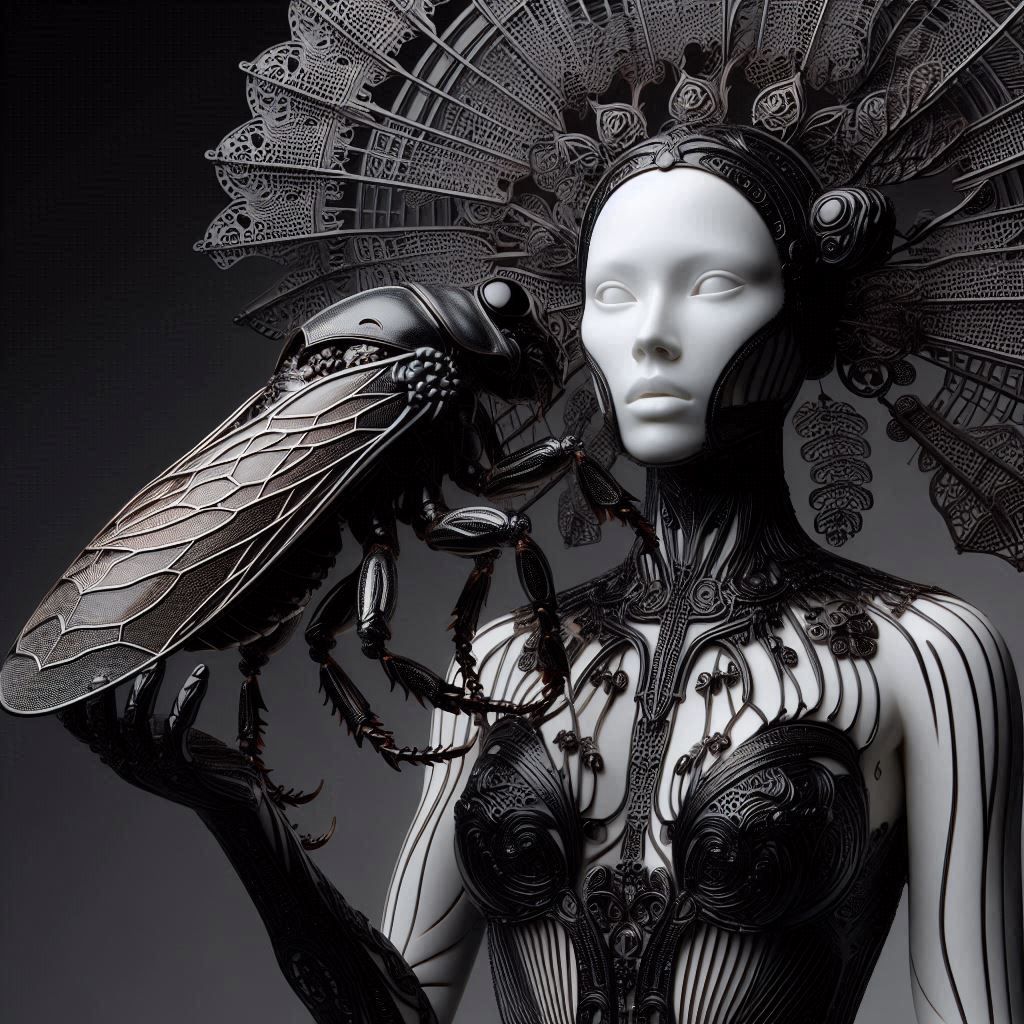 Mannequin with lacquer wear