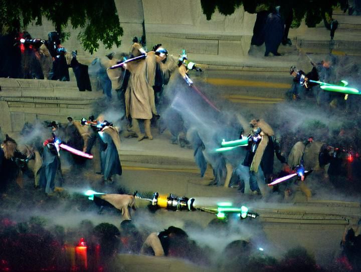 Jedi at a protest