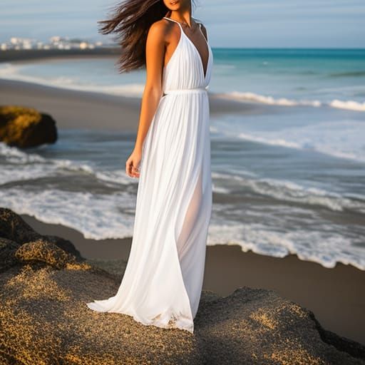 Long Flowing White Dress