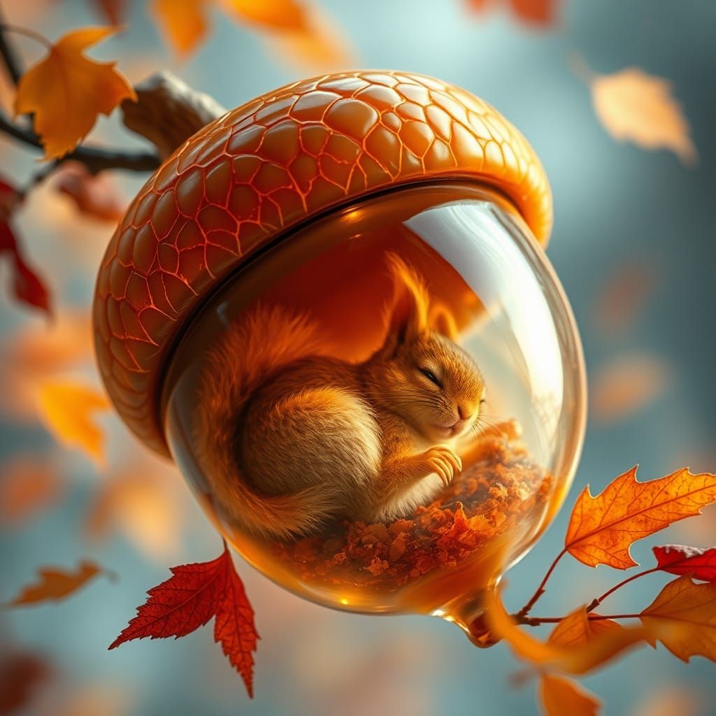 hibernating squirrel  by @BelgiumJumpAI