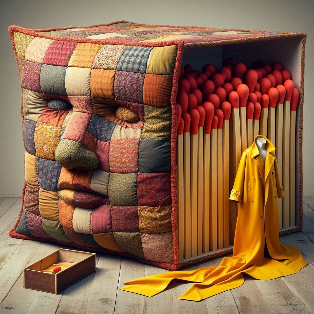 Matchbox bed and rain coat