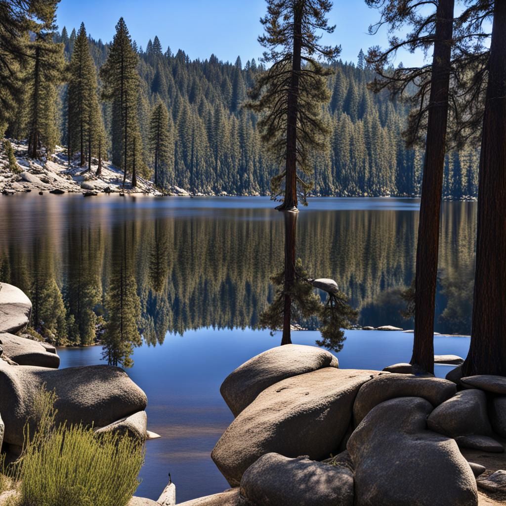 pinecrest lake, CA AI Generated Artwork NightCafe Creator