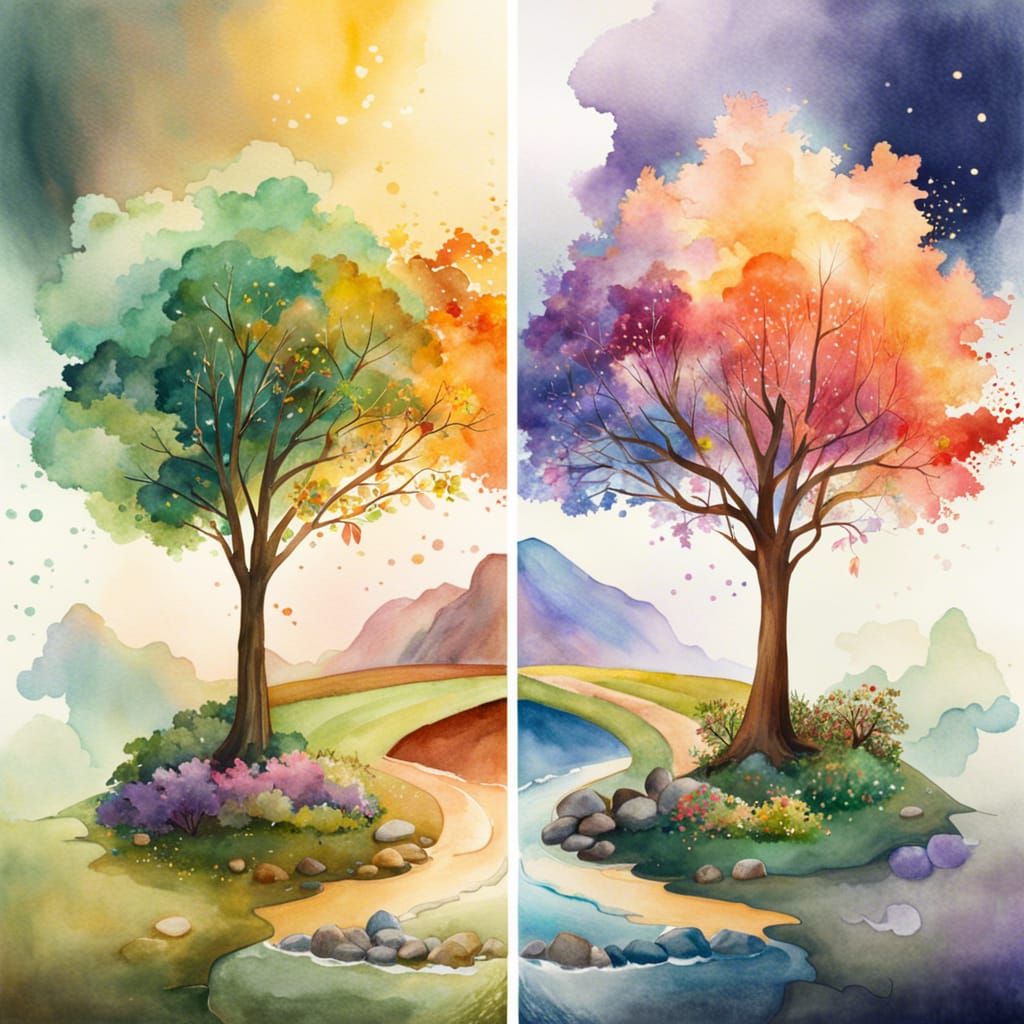 Summer -> Fall -> Winter -> Spring  by @Mattagos