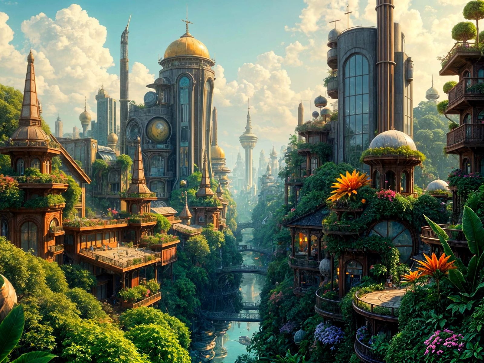 Solarpunk city  by @Sullivan-Shaw