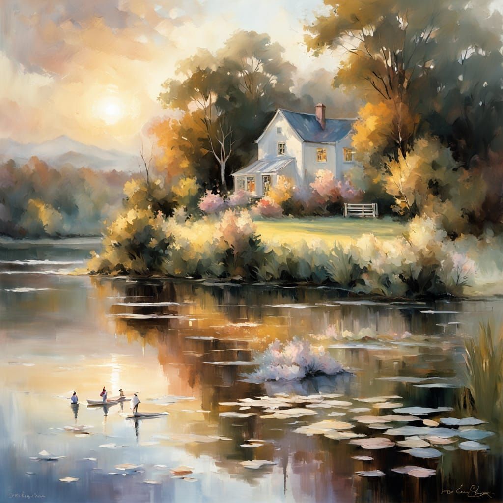 English Countryside Desk Scene with Letters and Coffee