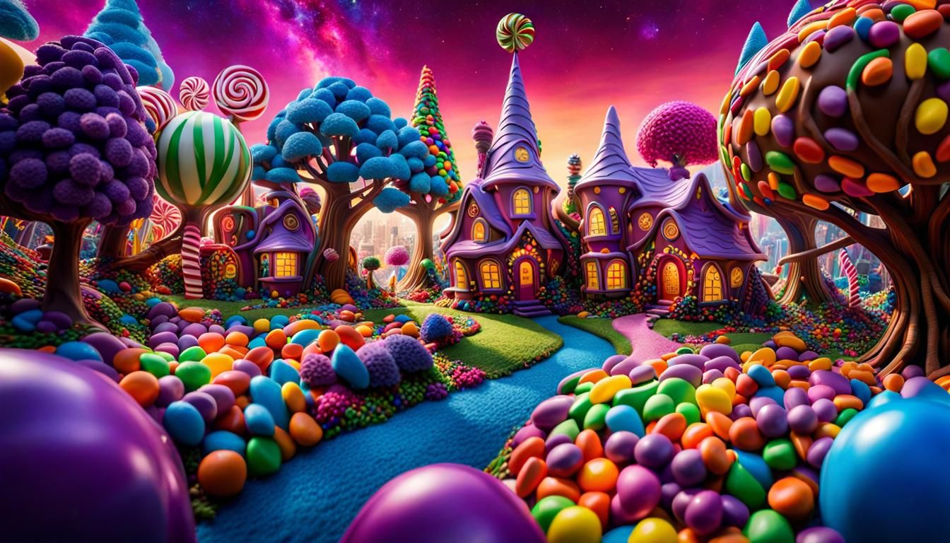 Candy Wonderland Landscape 2 Ai Generated Artwork Nightcafe Creator