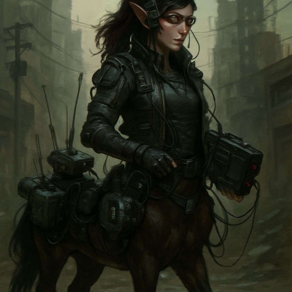 A Shadowrun Female Centaur Rigger - Shadowrun Centaur Rigger...