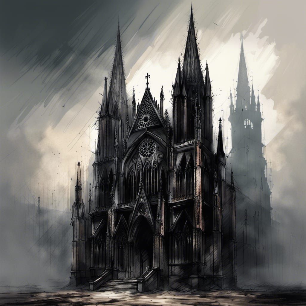 Gothic cathedral v.2 - AI Generated Artwork - NightCafe Creator