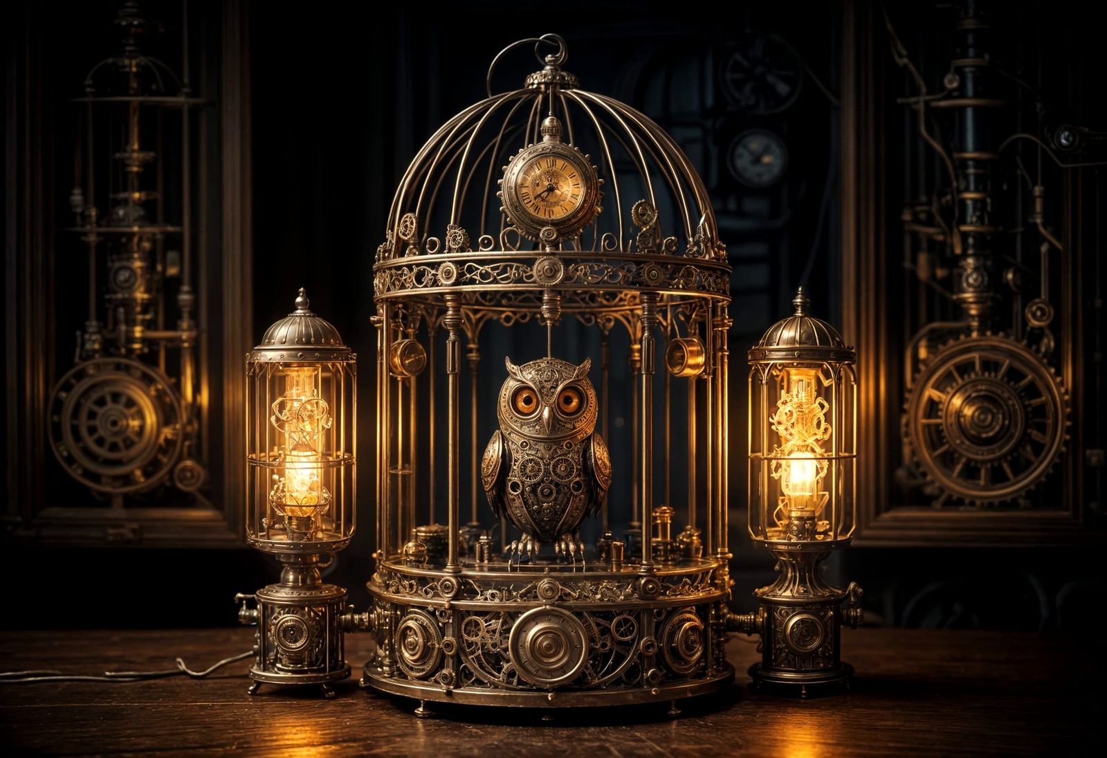 Steampunk birdcage   by @MoonWolf
