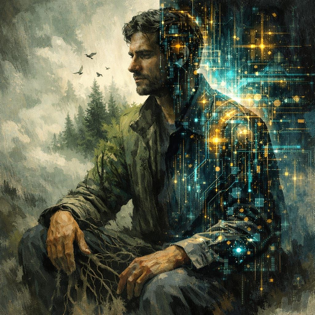 double exposure portrait