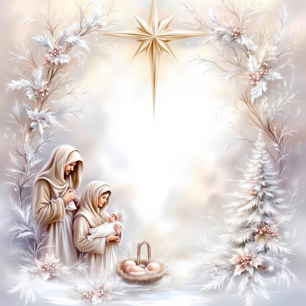 <lora:Soft Winter:1.0> 
Ultra-detailed digital painting with chalk art textures. A festive scrapbook page featuring decorative Christmas pap...