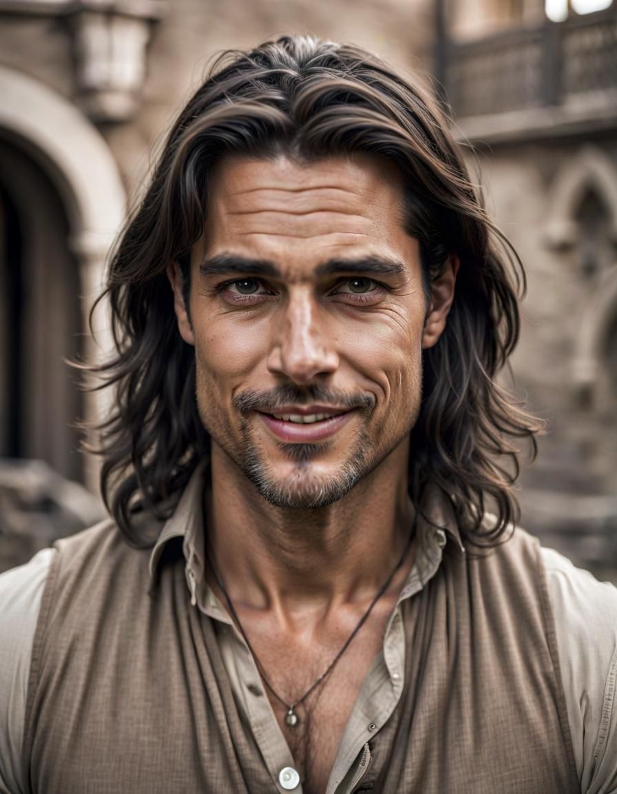 Handsome Gypsy Man with Movie Star Looks