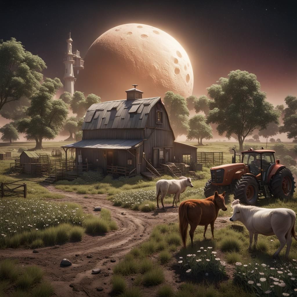 Moo-nlight Farm 🐄  by @RSlider