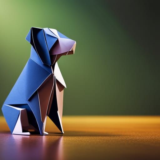 Origami dog