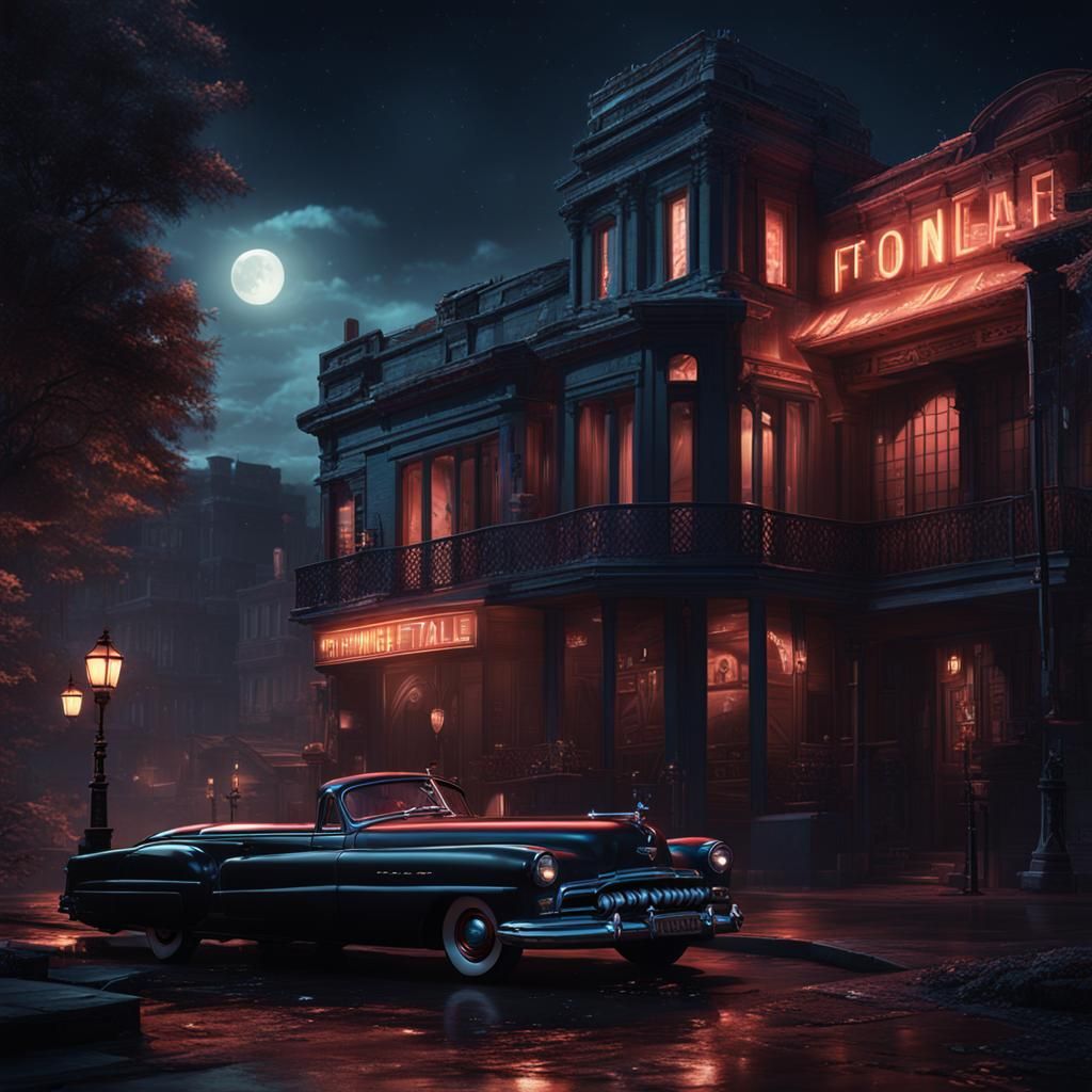 Moonlit street