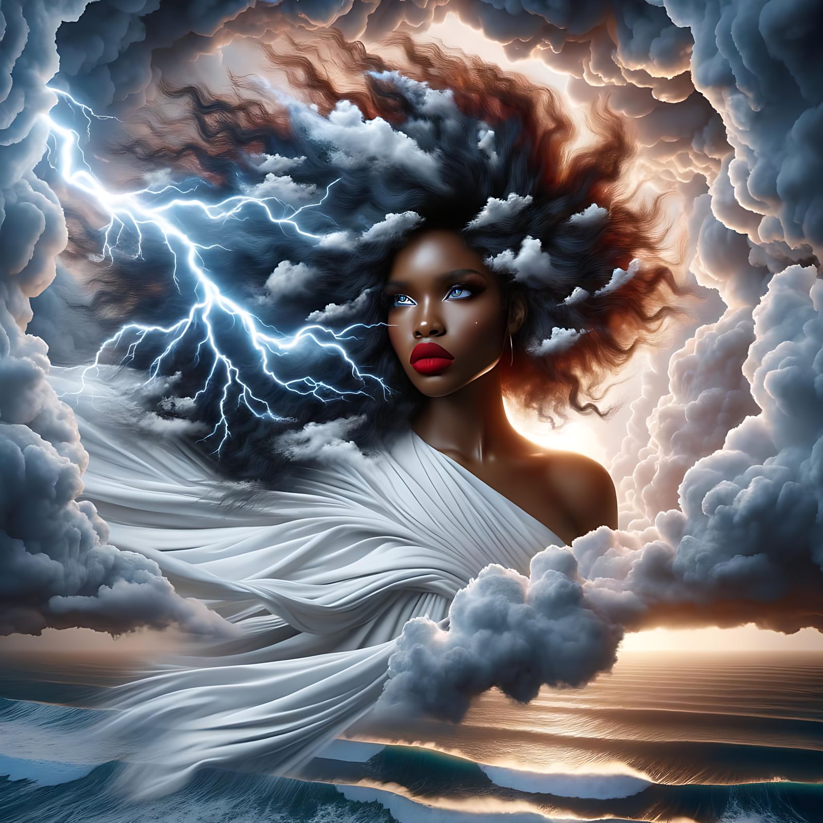 Oya, African Goddess of Storms  by @AiRTboT