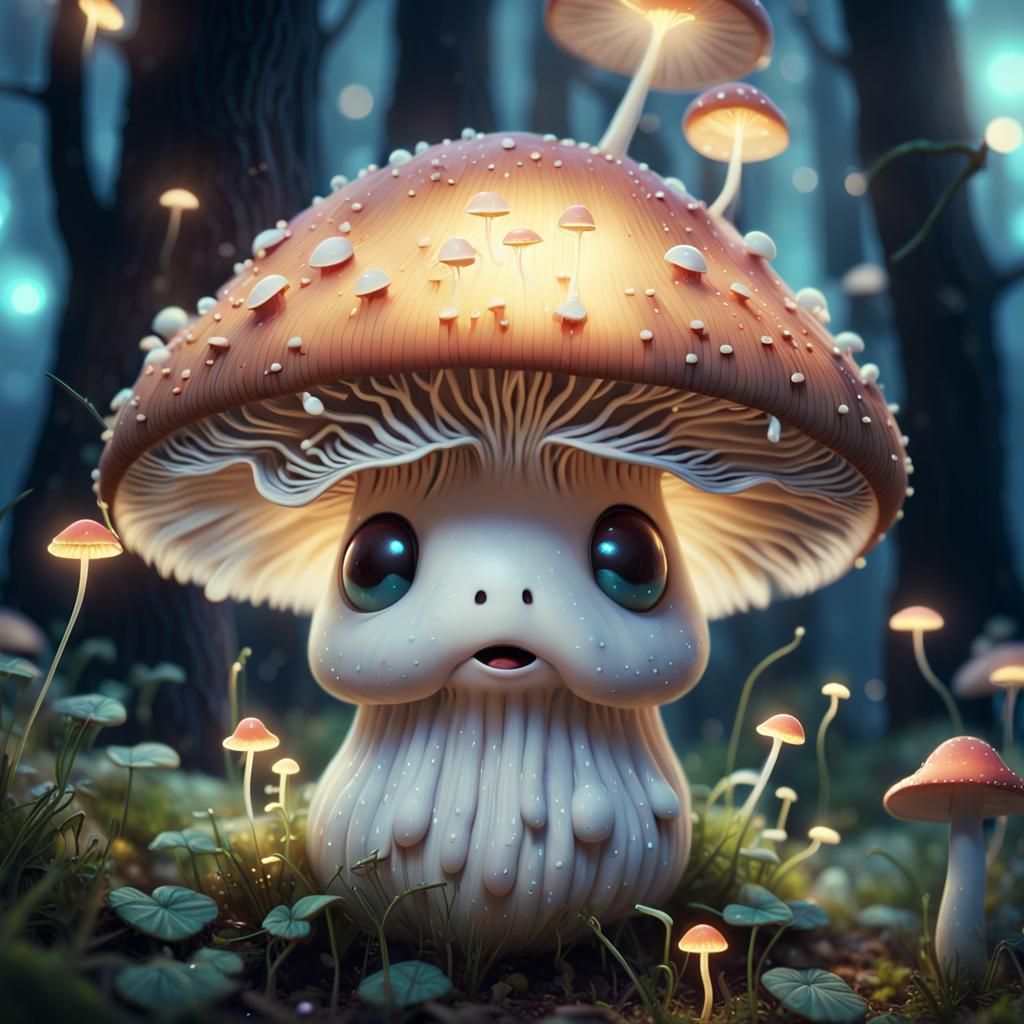 Ethereal Mushroom Close-up: A Photorealistic Fantasy
