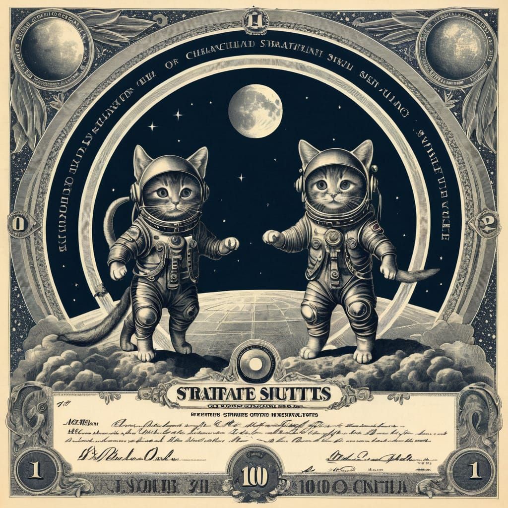Space Kittens Stock Certificate