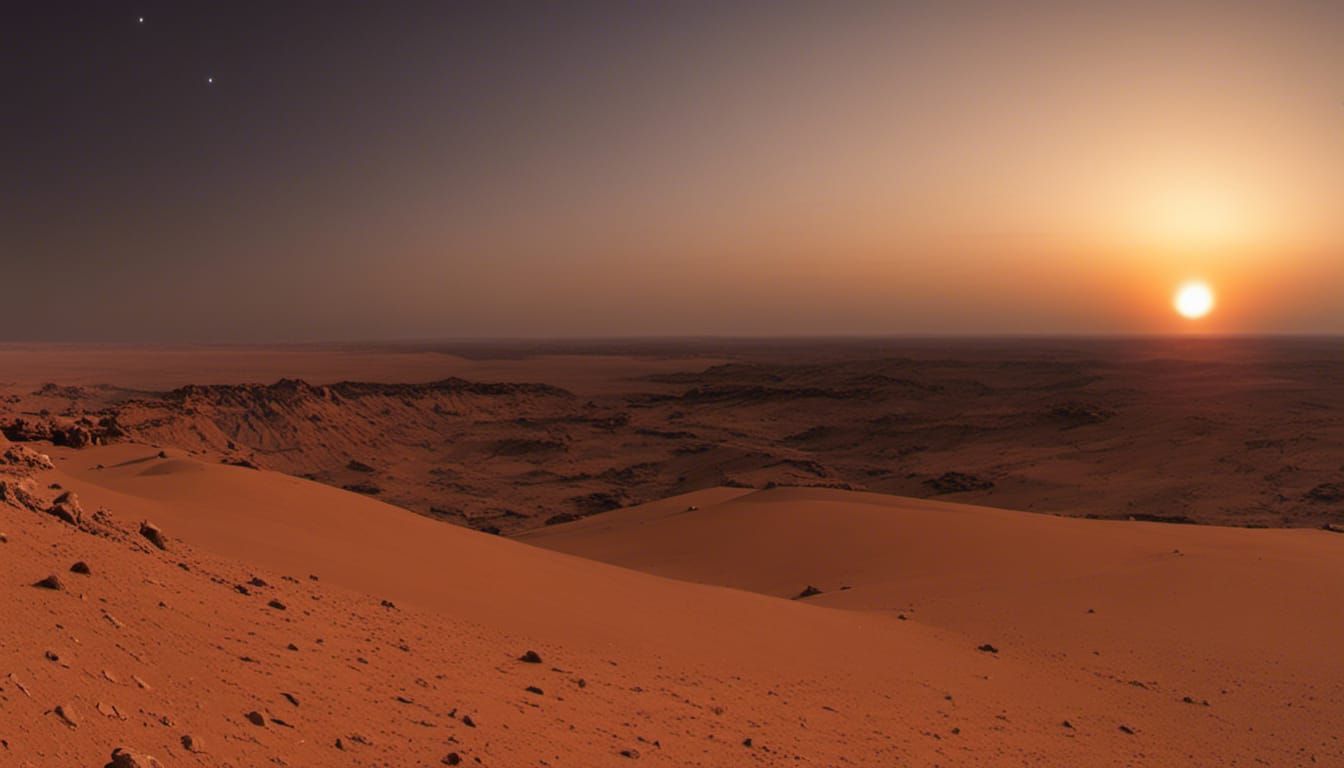 Sunset on Mars, photo by the Curiosity Rover