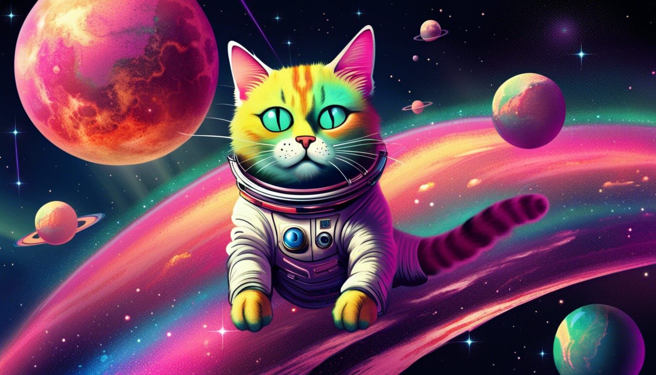 space cat from space - AI Generated Artwork - NightCafe Creator