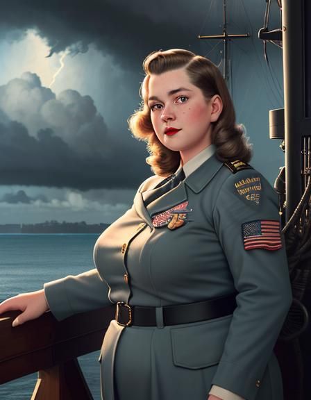 Lieutenant Commander Jennifer Lee, US Navy WAVES 1945  by @JenniferOcious