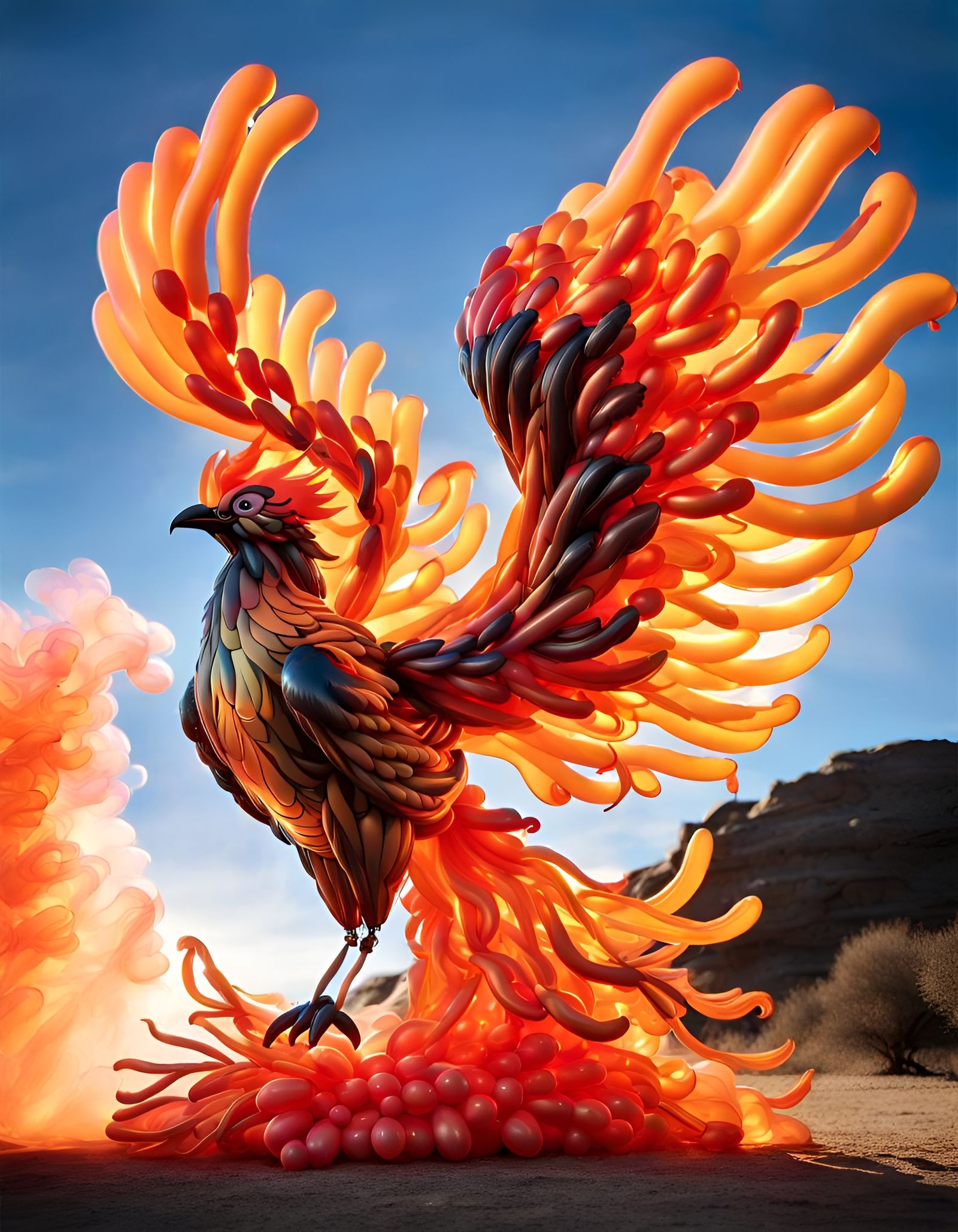 Balloon phoenix AI Generated Artwork NightCafe Creator
