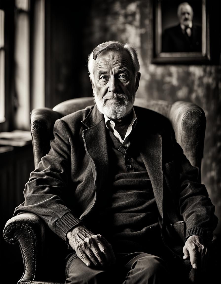 High Contrast Monochrome Portrait in Ansel Adams Style