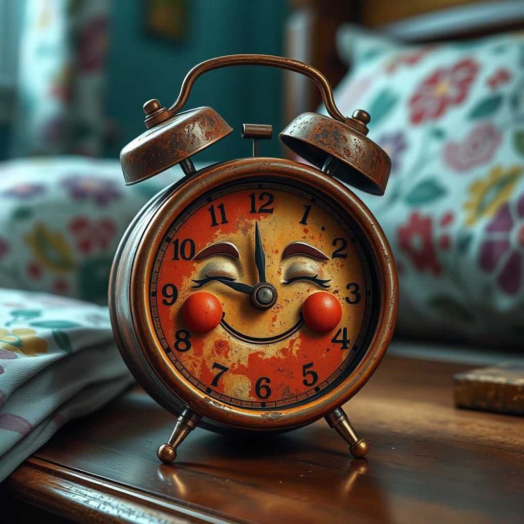 The old, rusty antique alarm clock   by @Tatti