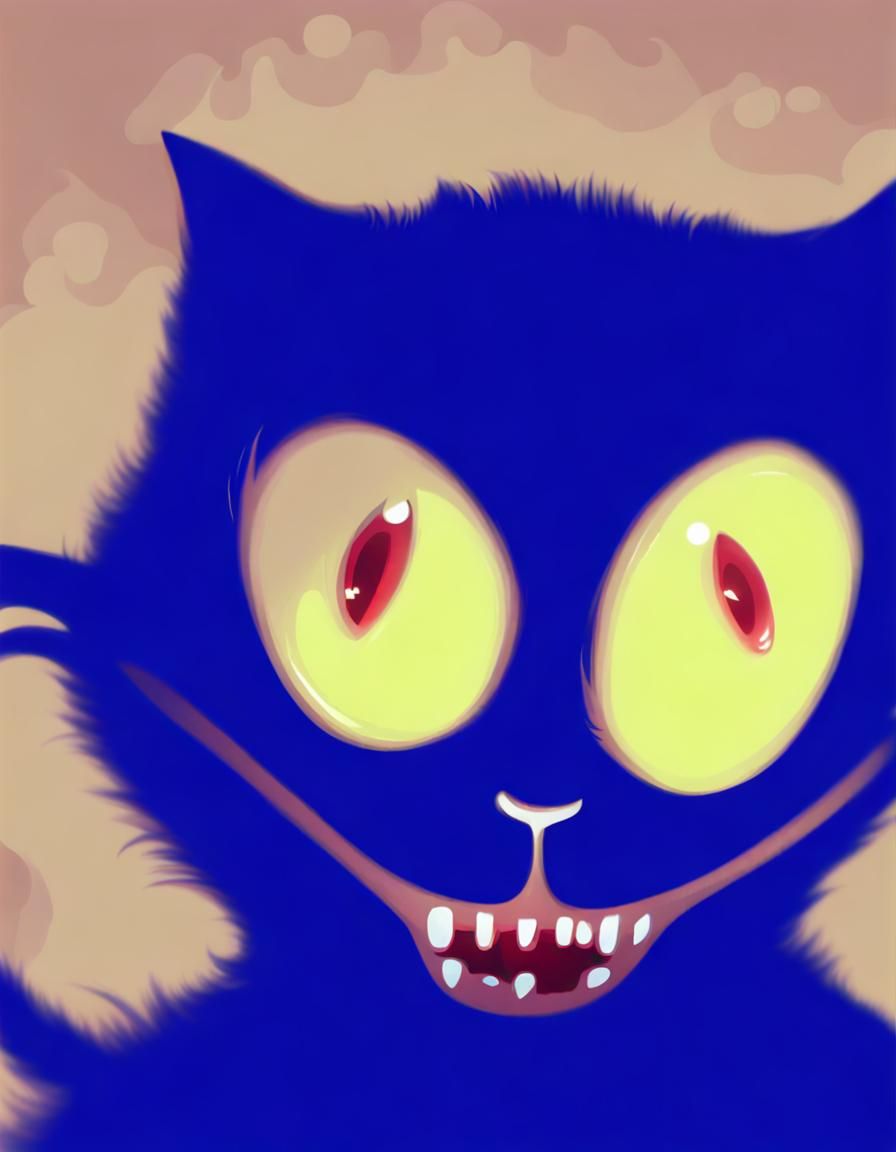 Scary Cat with Glowing Eyes