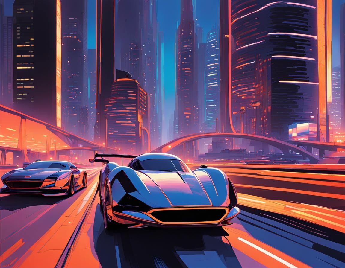 16k resolution, art inspired by Syd Mead's visionary futuris...