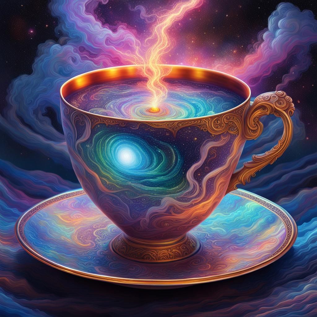 Tempest in a teacup AI Generated Artwork NightCafe Creator