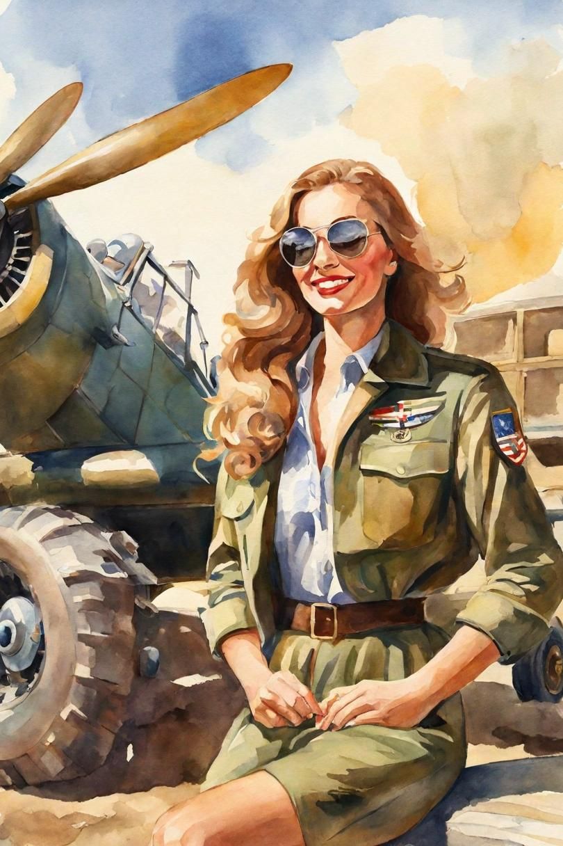 Pilot woman 3 WWII