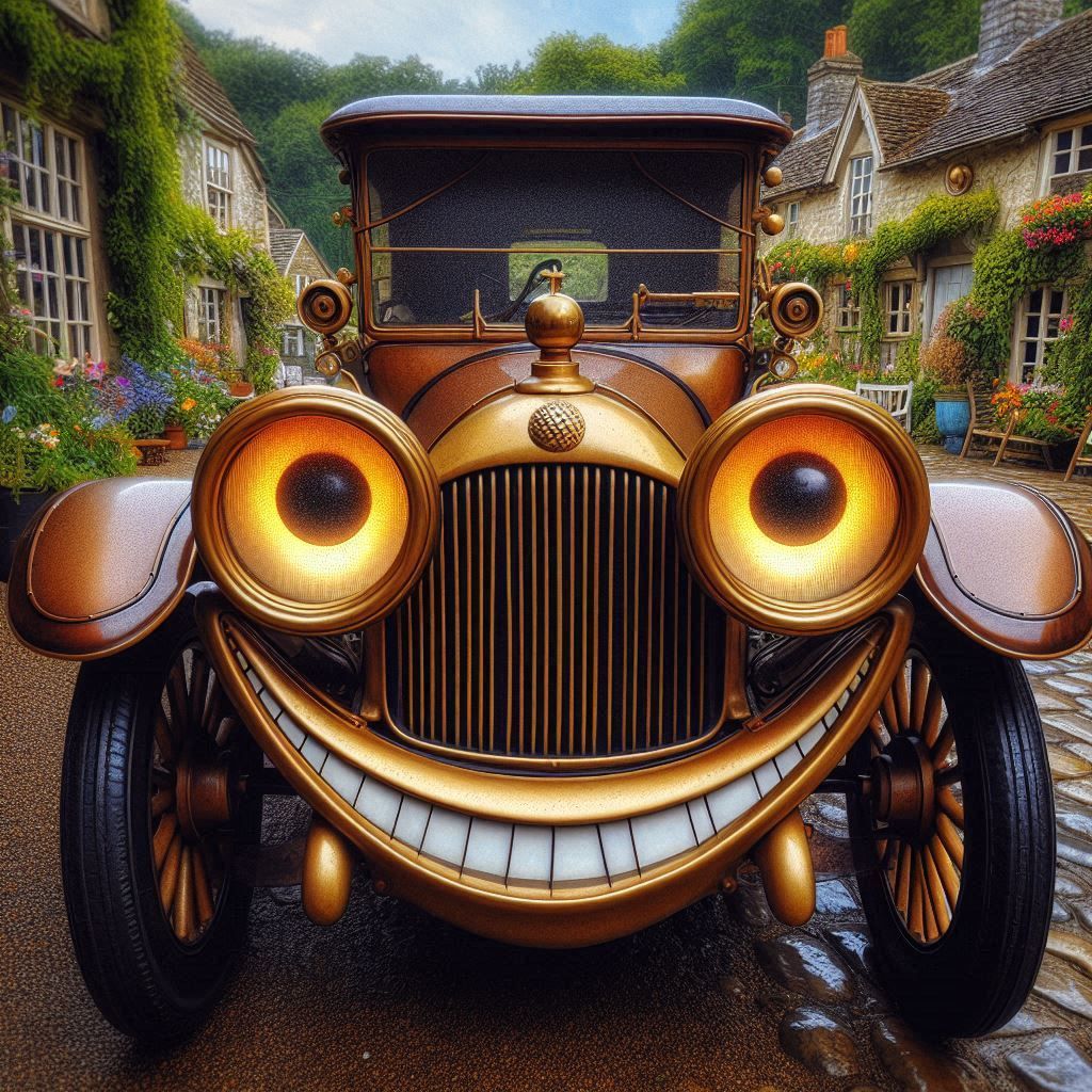 Vintage Car--toon  by @Skyangel