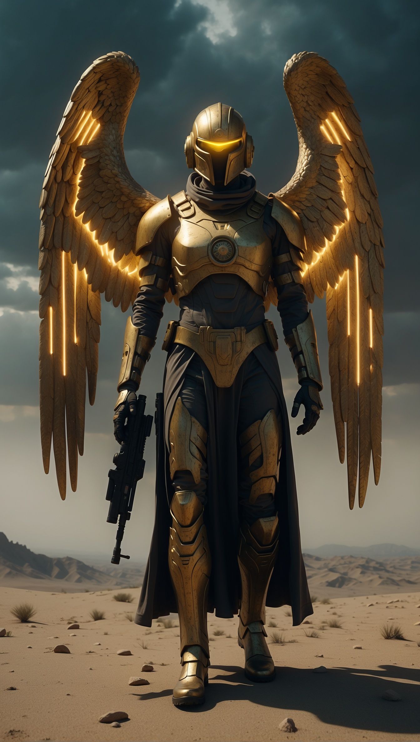 A Christian blade runner soldier